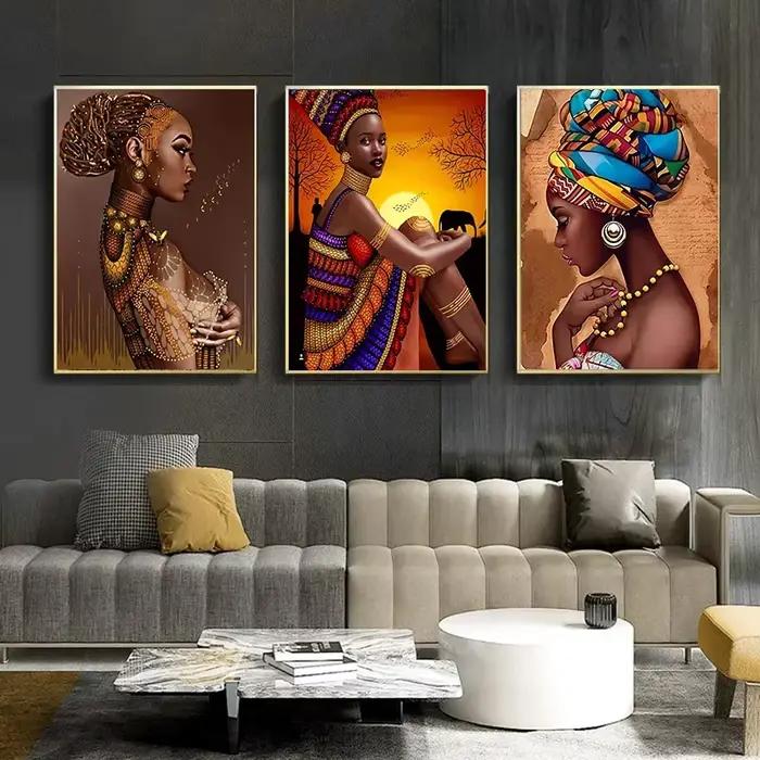 Toile de peinture de femme africaine
