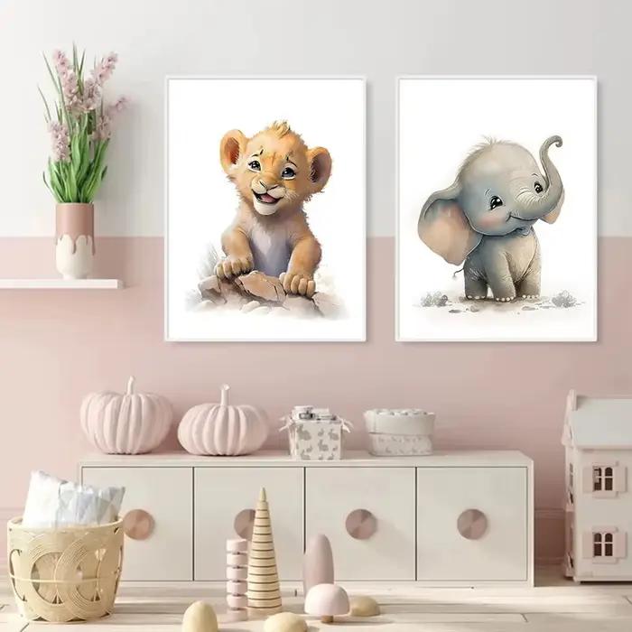 Affiche d'animaux de la Jungle de dessin animé