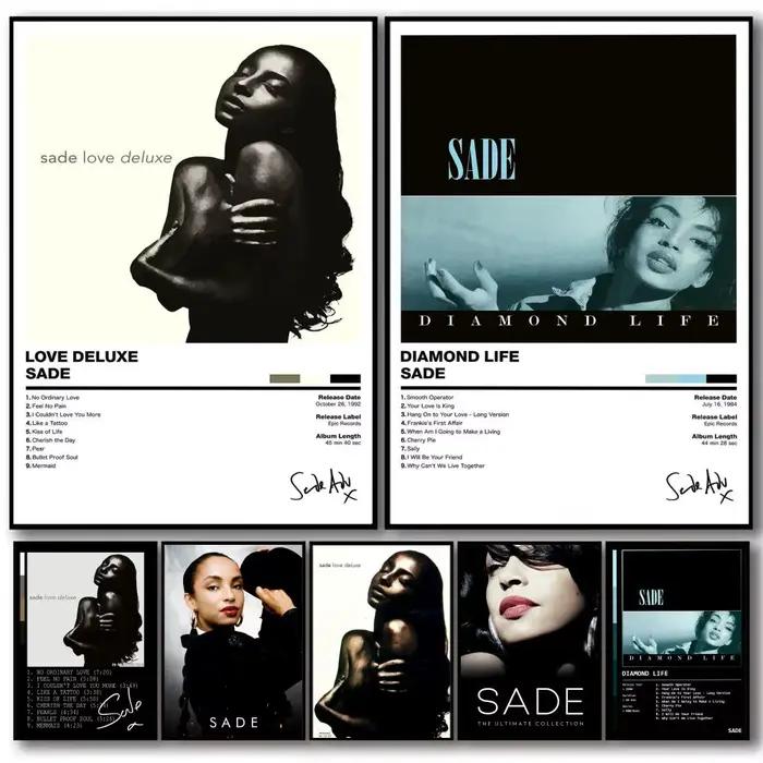 Affiche décorative d'album musical Singer S-Sade