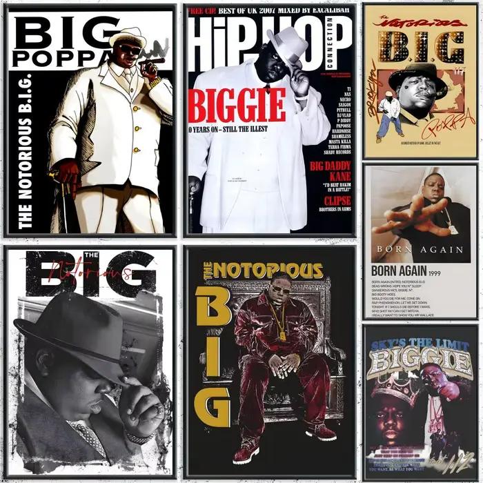 Biggie Smalls Le N-Notorious B.l.G. Peinture calligraphie HD toile affiche sans plis étanche tous les espaces décoration murale