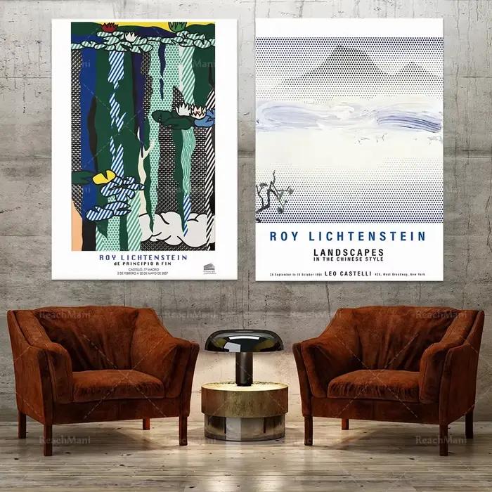 Roy Lichtenstein imprimés de paysages chinois