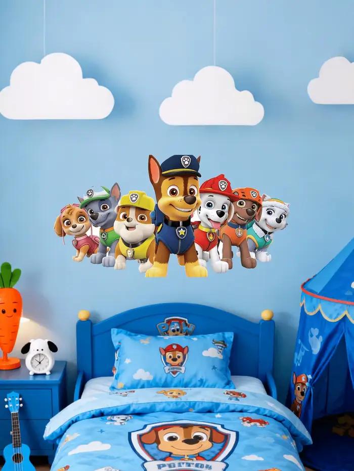 1 autocollant mural de dessin animé sur le thème de la Pat' Patrouille