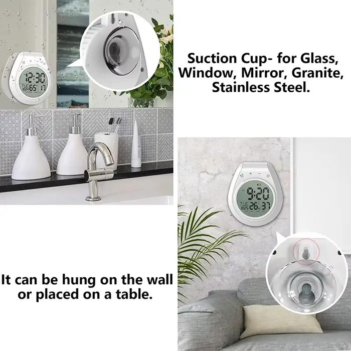Horloge de douche numérique étanche