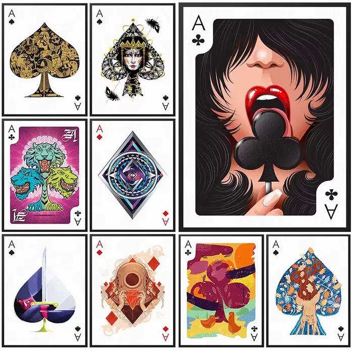 Illustration de Bar de cartes à jouer de Poker