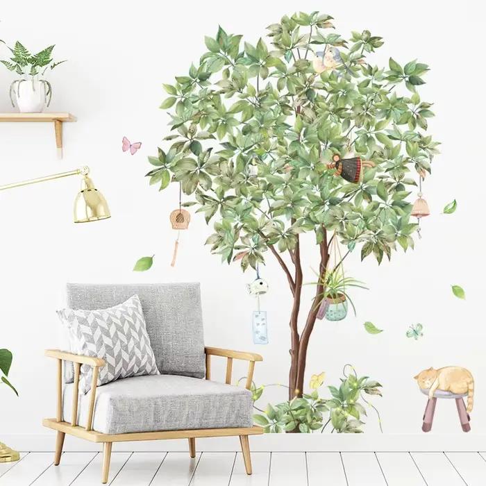 Grands autocollants muraux d'arbre nordique
