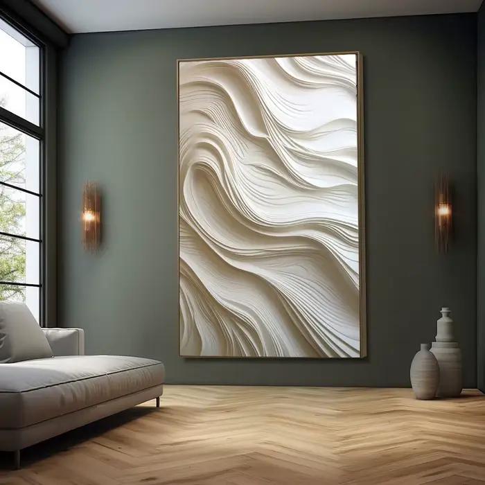 Toile de peinture texturée abstraite 3D