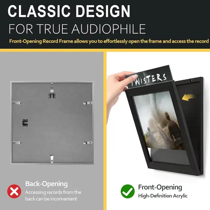 Cadre mural pour disques vinyles