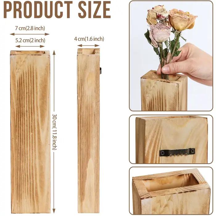 Jardinière murale en bois