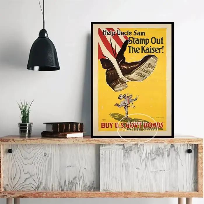Affiche Vintage de la guerre mondiale