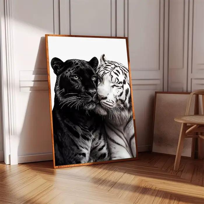 Toile d'art panthère noire