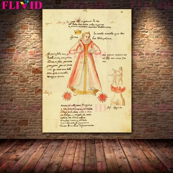 Page de manuscrit mystérieux de l'alchimiste