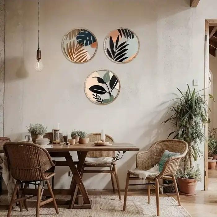 Décoration murale artisanale en bois