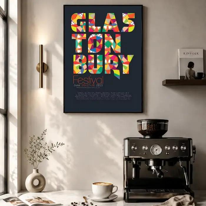 Affiche iconique du festival G-Glastonbury