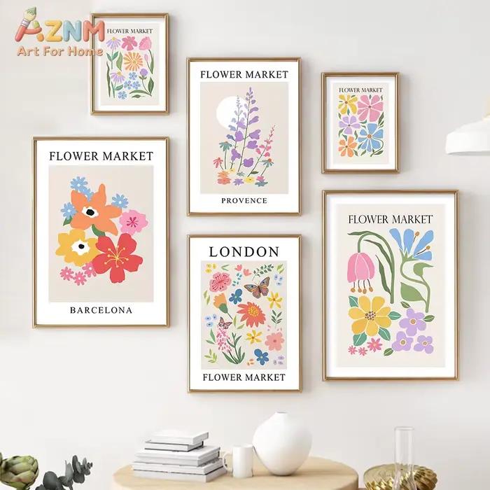 Affiche de fleurs sur toile