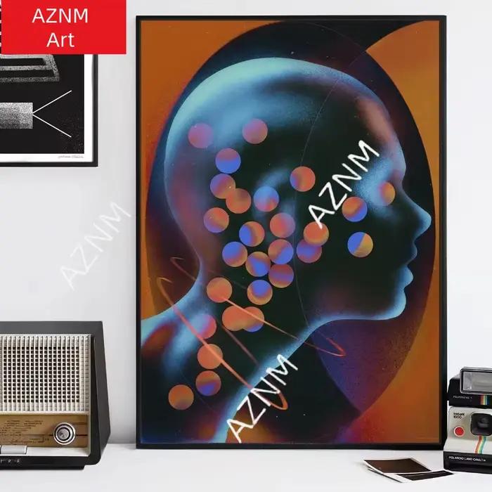 Art mural abstrait futuriste