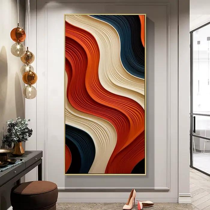 Toile de peinture texturée abstraite 3D