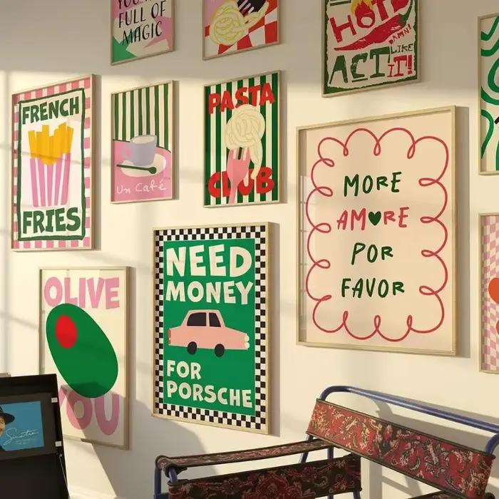 Affiche d'art alimentaire couleur