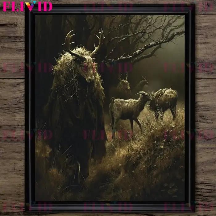 Shepherd et mouton, Art mural abstrait