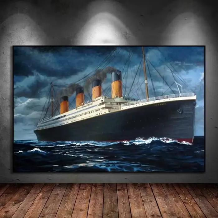 Toile de peinture abstraite du film classique The Boat In Titanic