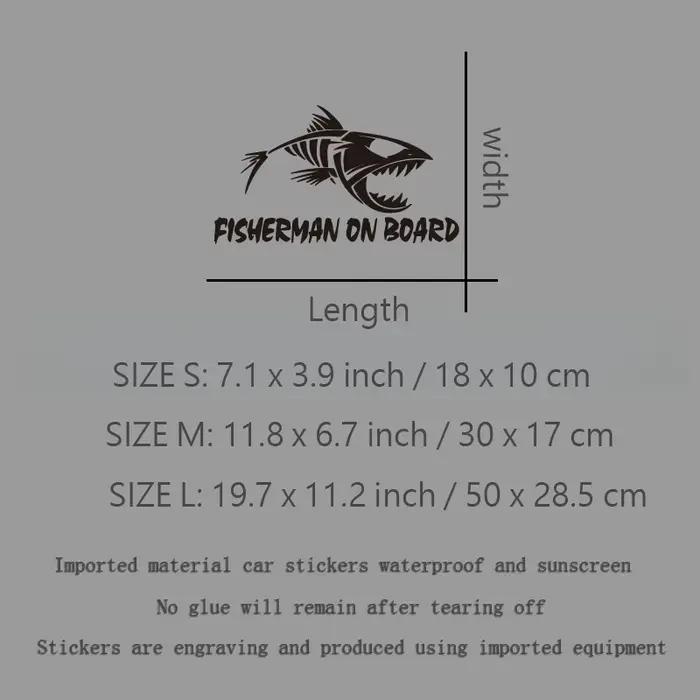 Autocollants de pêcheur de poisson squelette sur bateau, créatifs et amusants pour les fans et les amoureux de dessins animés, de haute qualité pour voitures, camions, motos et ordinateurs portables