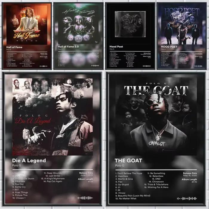 Autocollants d'affiche d'album P-Polo G
