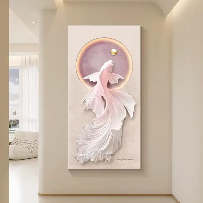 Peinture décorative à la fin du couloir