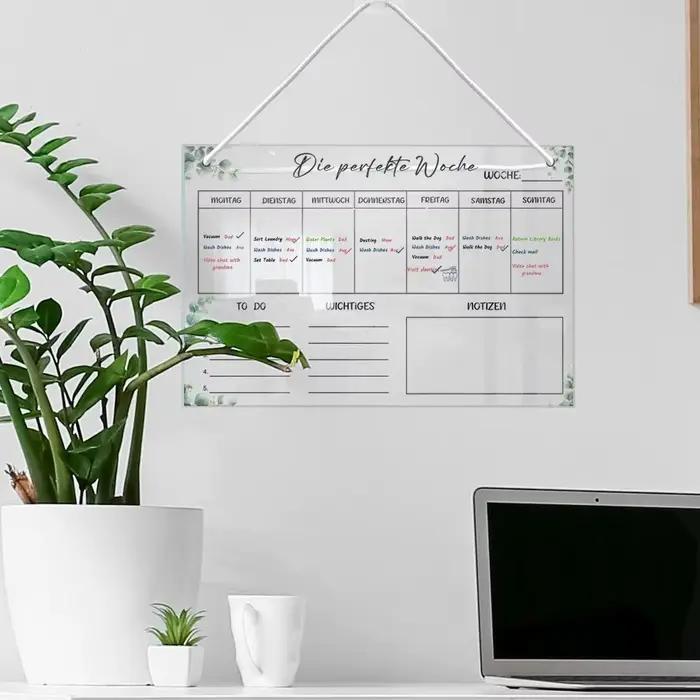 Tableau de messages effaçable avec 6 stylos