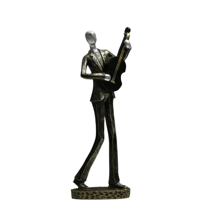 Statue abstraite de bande de résine, musique Rick, art nordique, modèle de bande de bar, sculptures pour salon, décoration de la maison