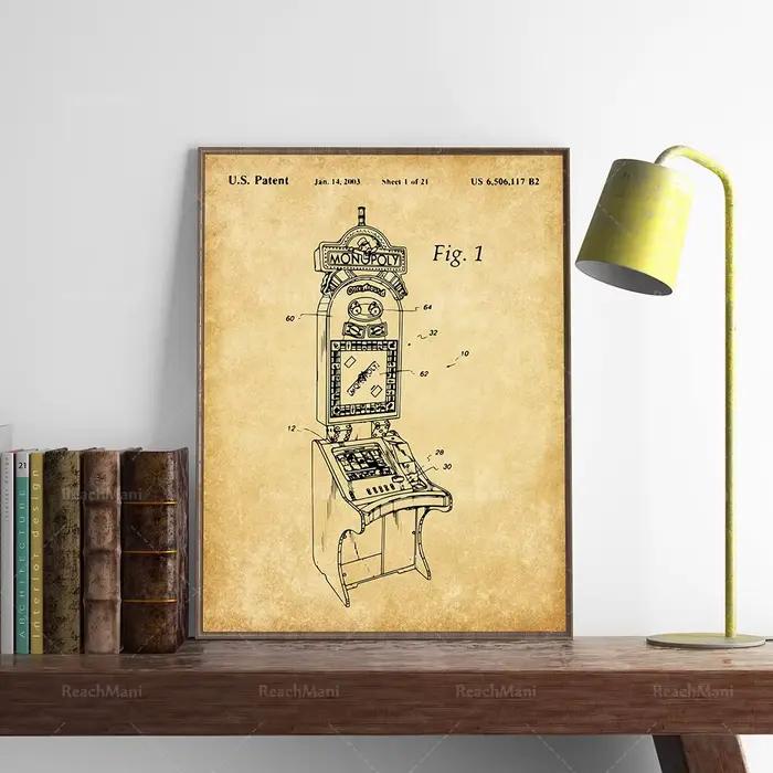 Ensemble d'art de brevet Monopoly