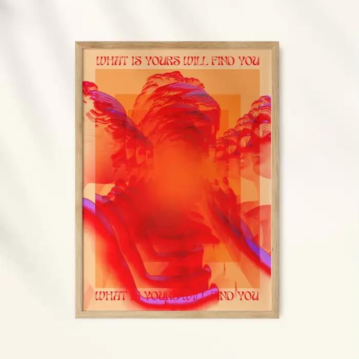 Affiche d'affirmation, affiche des années 70