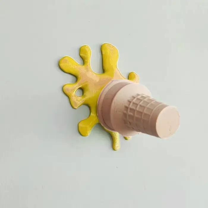 Décoration murale de crème glacée fondue