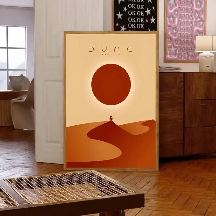 Classic Movie D-Dune Poster Self-adhesive Art Waterproof Paper Sticker Coffee House Bar Room Wall Decor