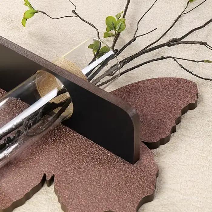 Horloges murales de peinture moderne et fleurs