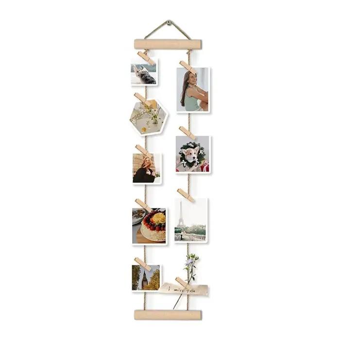 Nouveaux clips photo en bois à suspendre