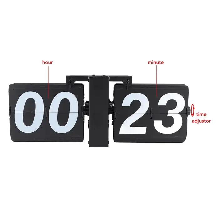 Horloge numérique rétro rabattable 24 heures