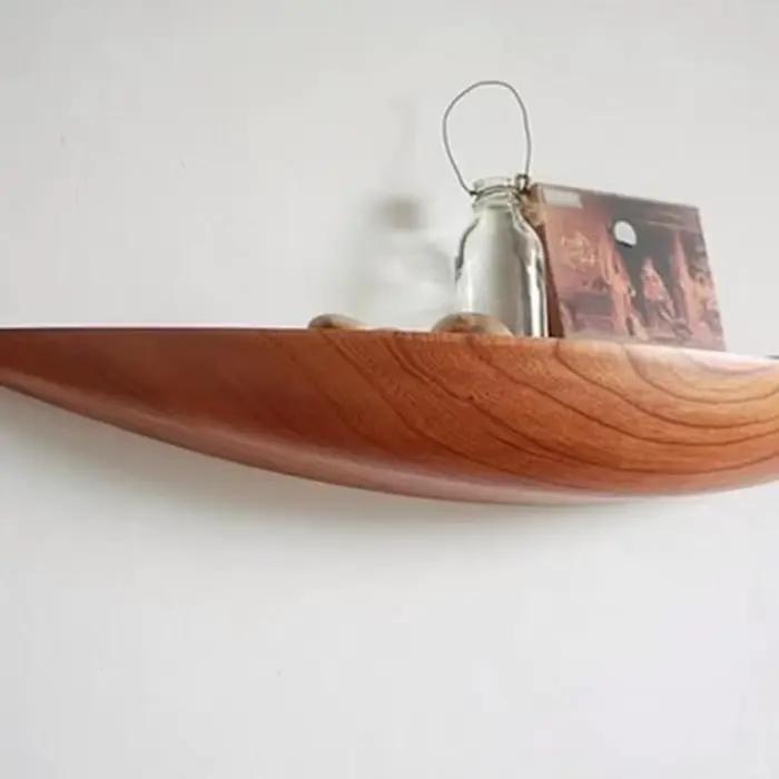Étagère flottante créative scandinave en bois massif