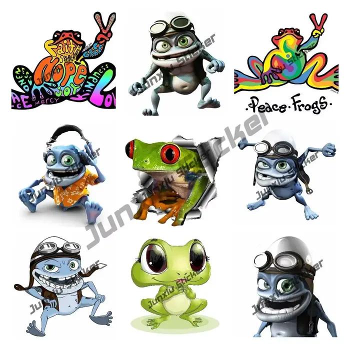 Crazy Frog – autocollants de moto et de voiture, dessin animé de grenouille drôle, décoratif, accessoires de voiture, décalcomanies imperméables