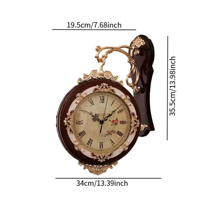 Horloge murale double face décorative