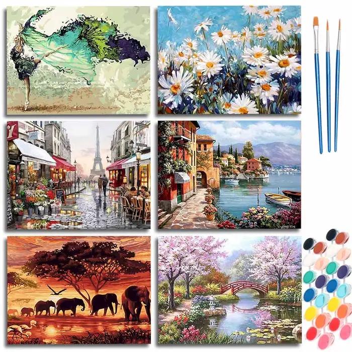 CHENISTORY – Kits de peinture par numéros de paysage de ville pour adultes