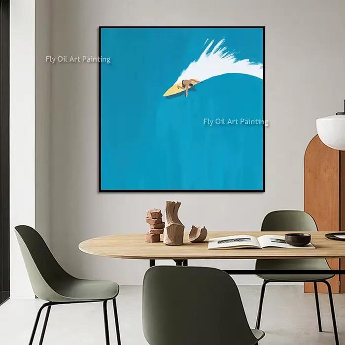 Décoration murale originale « Blue Green People Set Sail » pour chambre