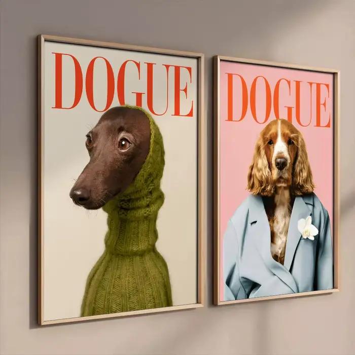 Peinture sur toile de calligraphie Dogue