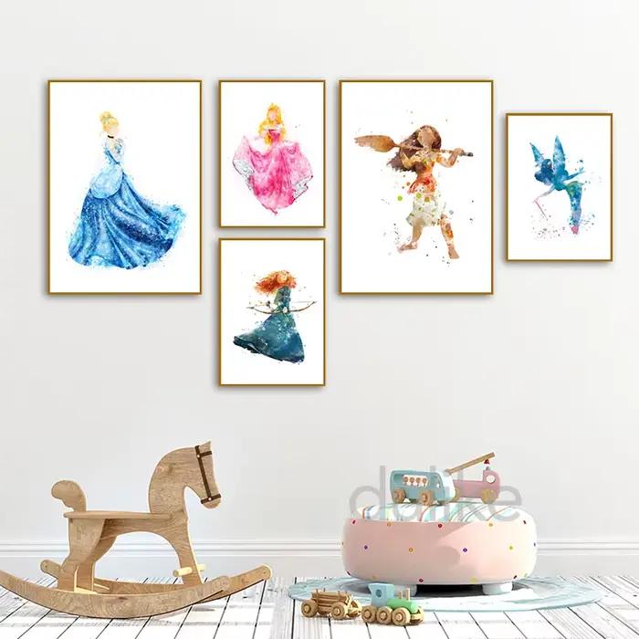 Affiche princesse aquarelle