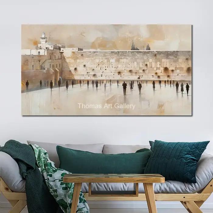 Toile juive de jérusalem imprimée