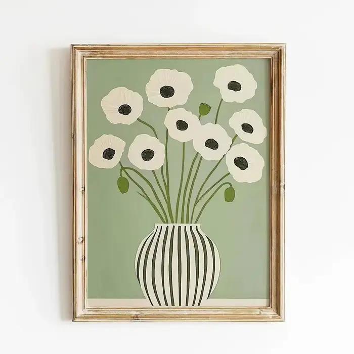 Affiche murale décorative bohème avec impression florale