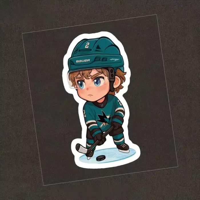 Autocollants imperméables de style Chibi Will Smith Hockey pour décorer les fenêtres de voitures