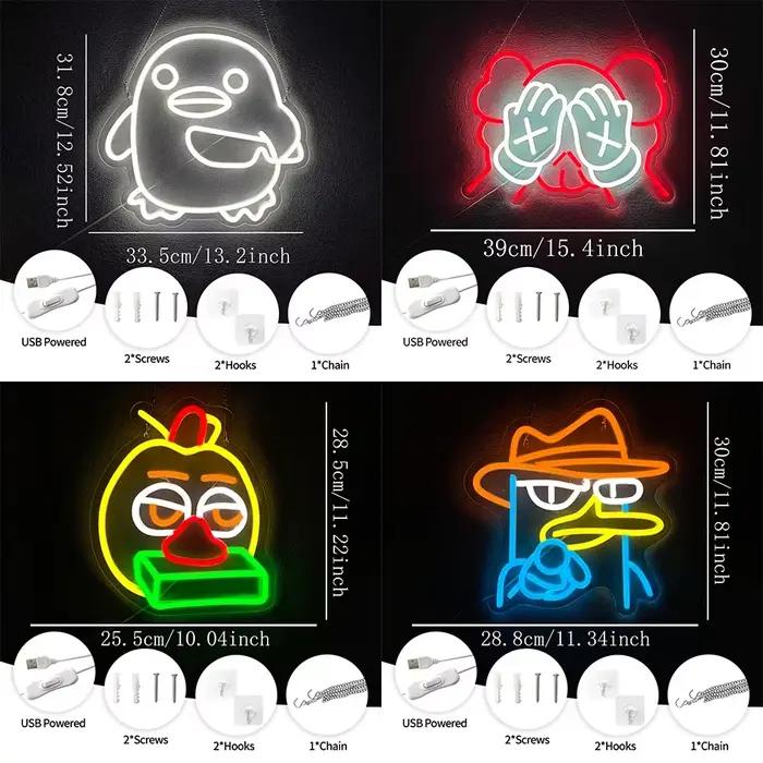 Lumières au néon de la série d'animation