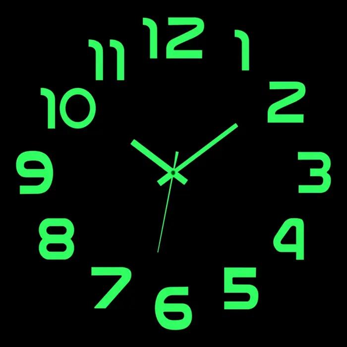 Horloge murale Design moderne lumineux sans cadre horloges murales bricolage