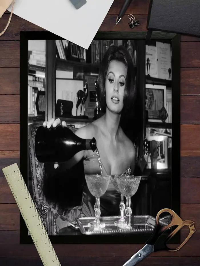 Sophia loren – affiche d'art sur toile