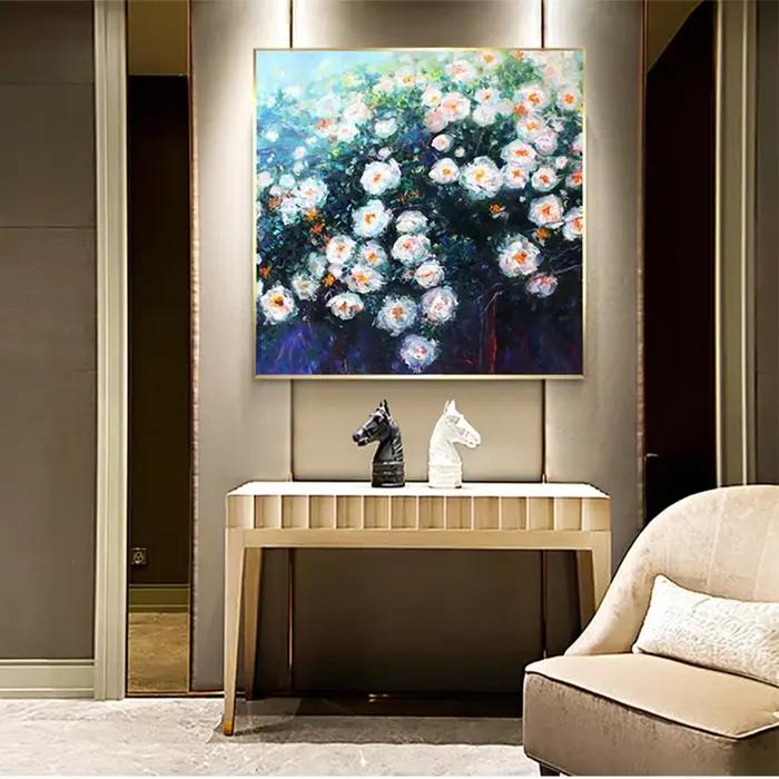 Peinture à l'huile florale abstraite 3D