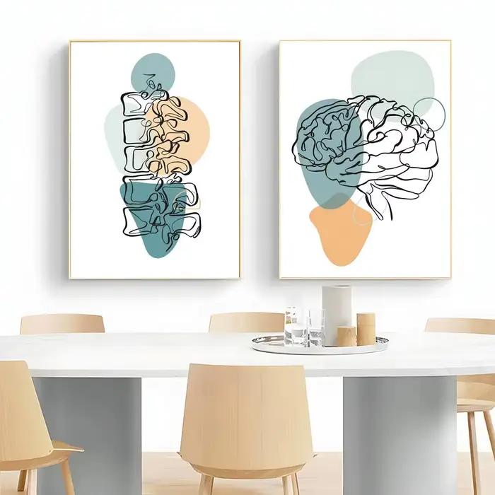 Affiche d'anatomie médicale abstraite du cœur